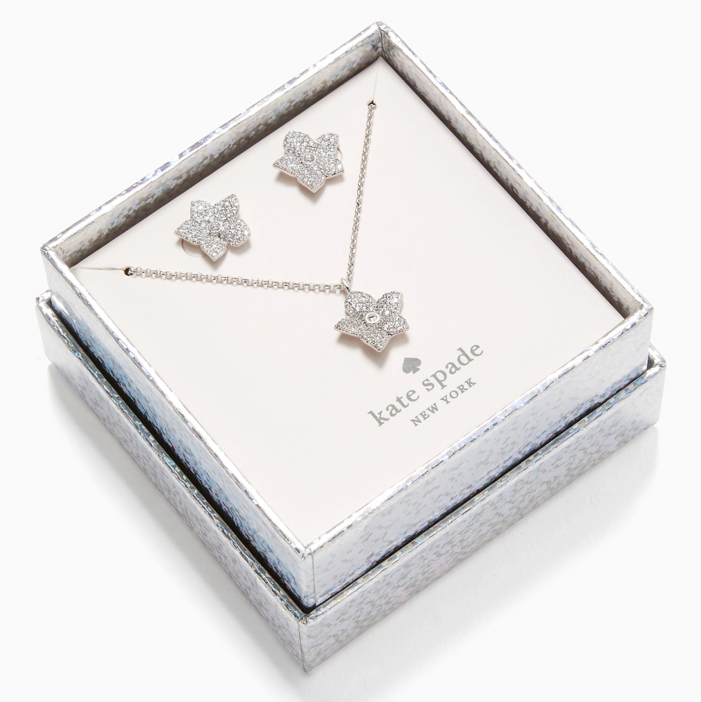🎉 SALE 🎉 🎁 Kate Spade Blooming Pave Studs & Necklace
